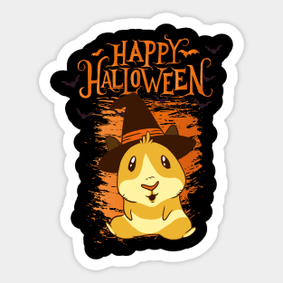 Halloween Happy Halloween Funny Guinea Pig Costume Sticker